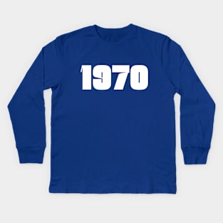 Year 1970 Typography Vintage Retro Kids Long Sleeve T-Shirt